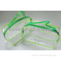 Colored small pvc plastic zipper lock stand up cosmetic bag